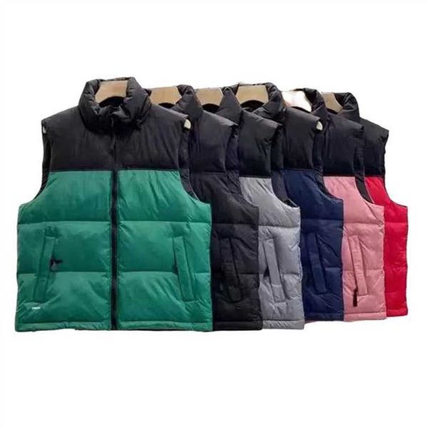 

designer gilet mens vests heat down vest waistcoat design for man bodywarmer puffer jacket woman outwear fashion winter sleeveless, Black;white