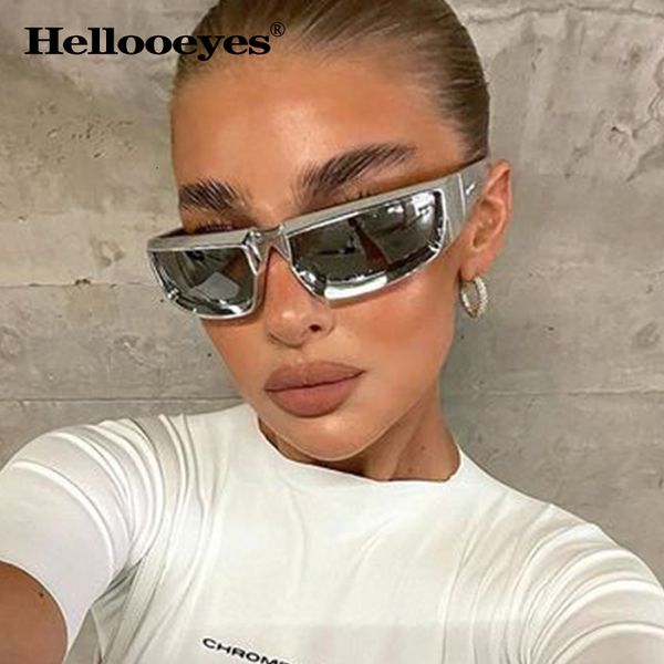 

sunglasses y2k sports punk sunglasses women men luxury brand designer square goggle sun glasses uv400 colorful mirror fashion eyewear 230826, White;black
