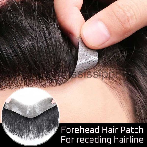 

synthetic wigs men wig hair patches toupee bangs hair hairpiece receding hairline hair loss male wigs natural hair color handtied x0826, Black