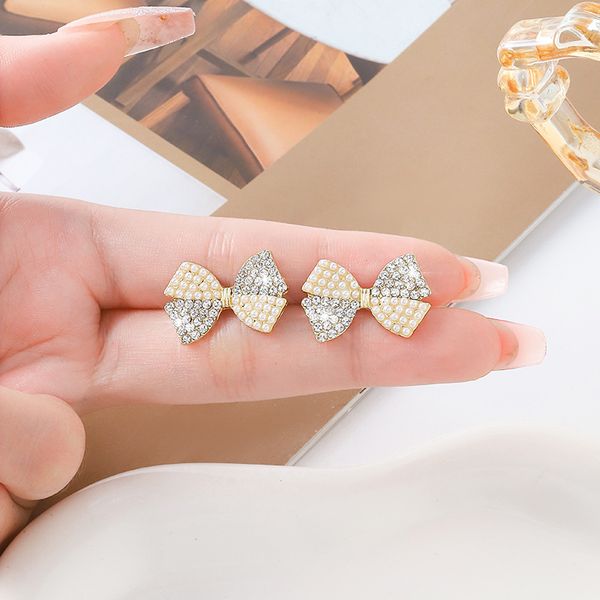 

plated 925 silver luxury brand designers letters stud geometric famous women round crystal rhinestone earring wedding perty jewerlry circula, Golden;silver