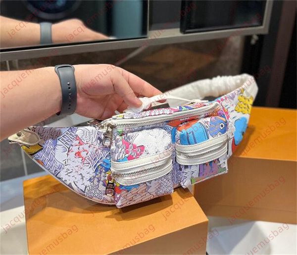 

multipocket bum bags designer men belt bag fanny pack waist bags women chest pack cartoon monograms shoulder crossbody wallet hobo purses 5a