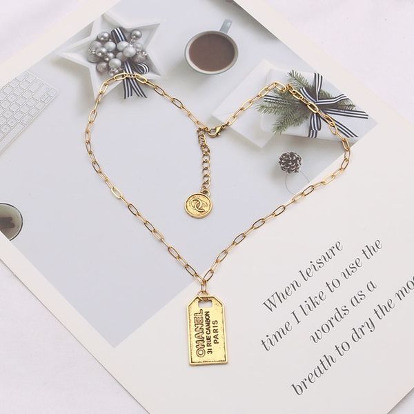 

5016cross border selling small fragrance letter pendant necklace popular letter necklace women's fashion long versatile pearl pendant, Silver