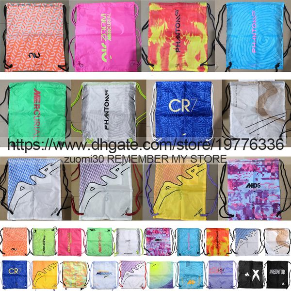 

5 pieces/lot washable soccer football cleats dedicated bags backpack phantom gx mercurials superfly 9 vapores 15 cr7 mbappe neymars predator, Black