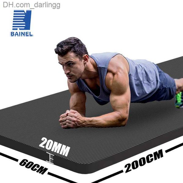 

2meter longer yoga mat super large lengthened yoga mat men's special fitness pilates exercise healthy fitness mat q230826