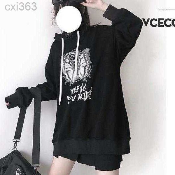 

women hoodies butterfly graphic long sleeve hoodie for women girl loose hooded sweatshirt streetwear 2023 new fashion pullover autumn, Black