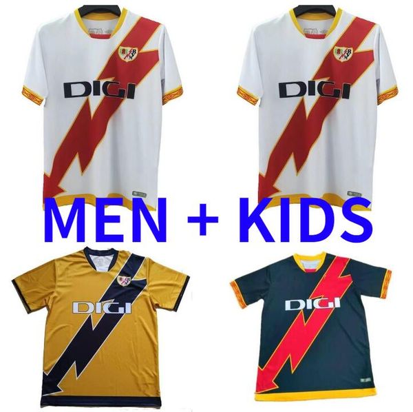 

23/24 rayo vallecano falcao soccer jerseys palazon garcia guardiola sanchez trejo ciss montiel 2023 2024 sanchez martin trejo men kids kits, Black;yellow