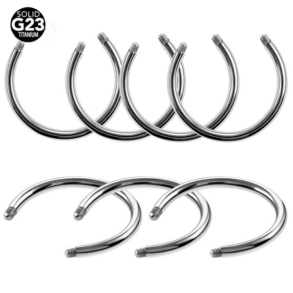 

labret lip piercing jewelry 50pcslot 14g16g g23 curcular barbell horseshoe ring bar replacement accessories post only no ball 230825, Black