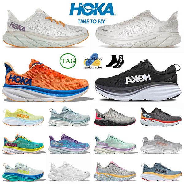 

hoka one clifton 9 cliftons 8 running shoes sports hokas harbor mist black white carbo x2 people designer athletic mens women trainers sneak