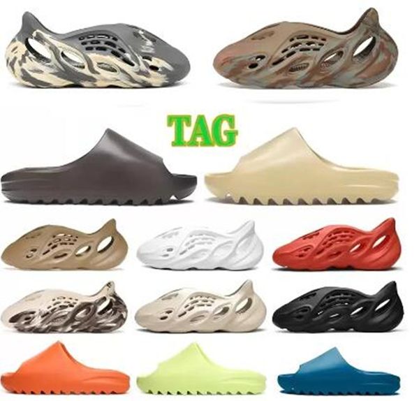 

glow slippers enflame shoes yeeziness slides sand yezziness market the sandals highest ochre slider version desert orange bone on resin gree, Black