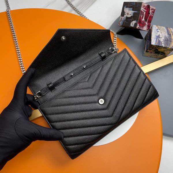 

designer fashion women envelope bag quilted grain surface-leather handbag shoulder bag crossbody bag mirror quality