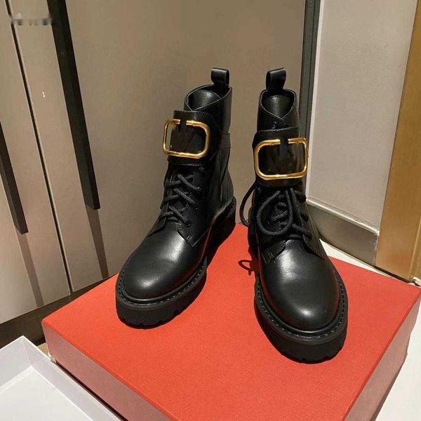 

2020 fashion luxury designer brand women boots woman's leather shoes ankle boots factory direct female round head short boots size35-40, Black