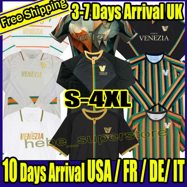 

s-4xl 23 24 venezia fc soccer jerseys home black away third 4th aramu forte venice 2023 busio 27# football shirts 3rd adukt kids kit uniform, Black;yellow