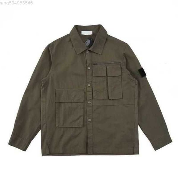 

outerwear designer badges zipper shirt jacket loose style spring autumn mens vapeoxford breathable portable high street stones clothing jack, Black;brown