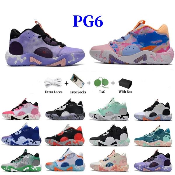 

with box basketball shoes pg 6 vi pg6 mens trainers sports sneakers all star white black mint blue paisley bred infrared fog grey painted pa