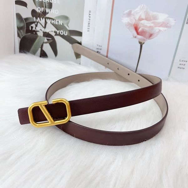 

fashion designer belt womens reversible belts classic solid color gold letter buckle width 2cm 6 styles highly quality genuine leather woman, Black;brown