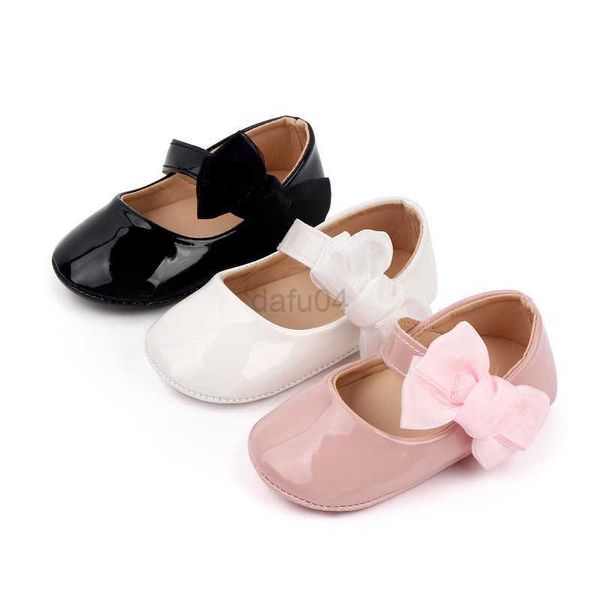 

first walkers newborn baby shoes baby boy girl shoes girl classic bowknot rubber sole anti-slip pu dress shoes first walker toddler crib sho