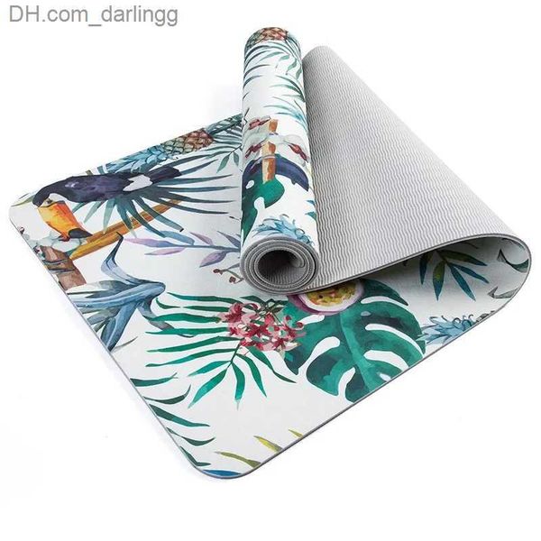 

tpe foam dropship custom printed non slip eco friendly yoga mat q230826