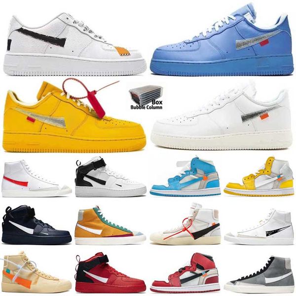 

2022 original men's and women's off shoes mca white black red mac silver metal volt low three black green gner presto 2.0