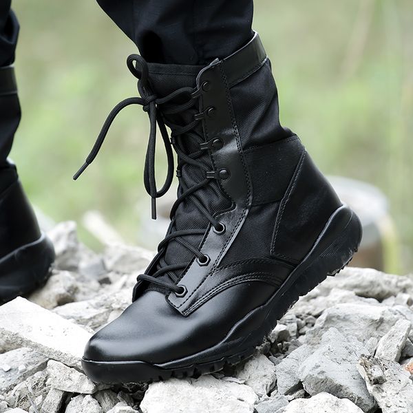 

boots lightweight military black men breathable spring summer shoes tactical combat botas hombre militares chaussure homme 230826