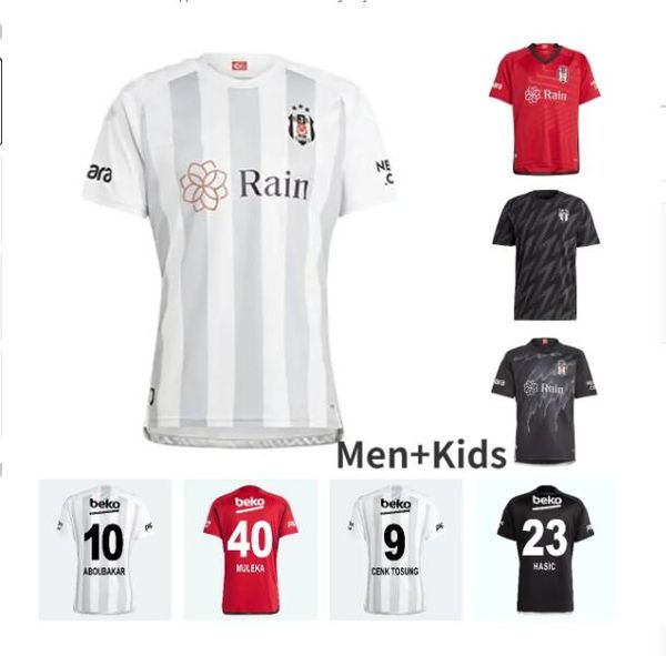 

besiktas jk soccer jerseys saiss ghezzal gedson aboubakar hutchinson camisetas de futbol ucan rosier yilmaz ghezzal 23 24 home away 120th fo, Black;yellow