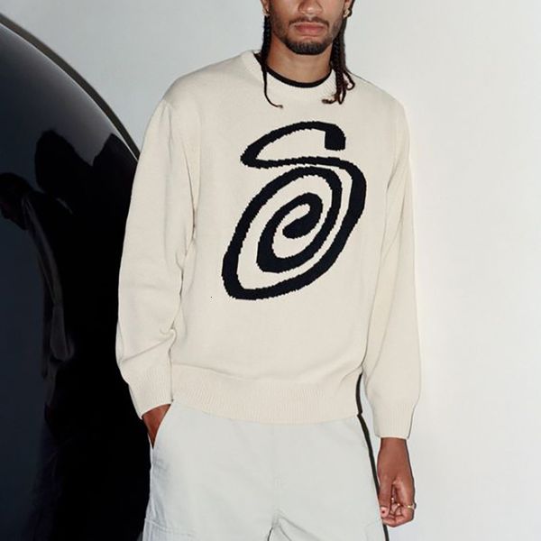 

men's sweaters oversize harajuku aesthetics graphic hip hop y2k knitted sweater vintage punk loose knitwear pullovers gothic streetwear, White;black