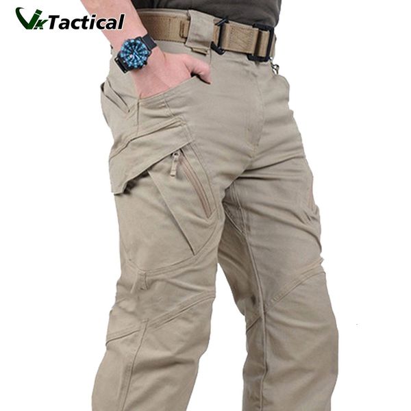 

men's pants city tactical cargo classic outdoor hiking trekking army joggers pant camouflage military multi pocket trousers 230826, Black