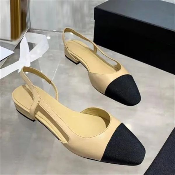 

luxury designer slipper for women slides sandal summer sandles shoes kitten chunky heel classic brand beach casual woman slippers sliders be, Black