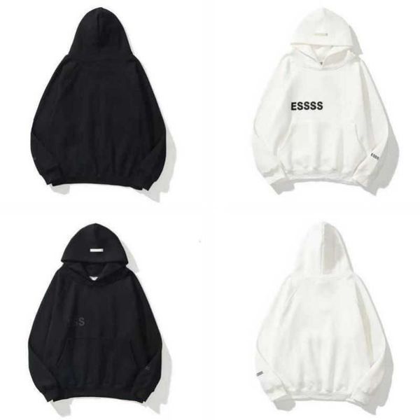 

essentialhoodie designer warm hoodie men's pullover sweatshirt black white gray male and female couple style casual simple printed alph