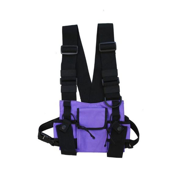 

men's vests men tactical vest backpack shoulder bags functional adjustable waistcoat women hip hop streetwear military 230826, Black;white