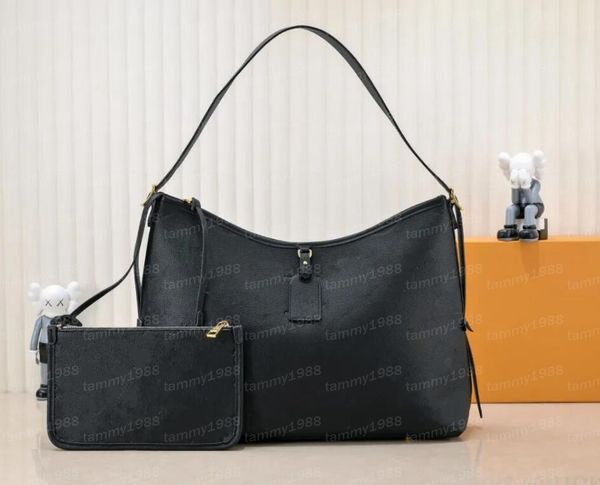 

carryall pm rose pink shoulder bag bicolor hobo monograms empreinte leather 2023ss shopping bag with zipped pouch women designer leather car