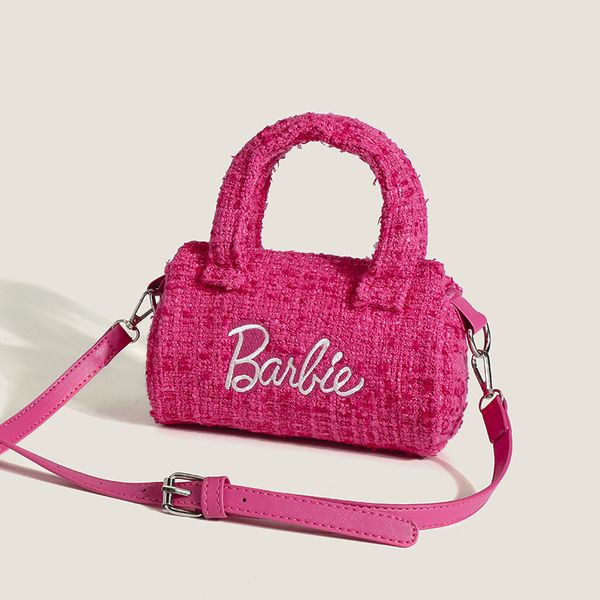 

backpacks qunq 2023 summer ins girls fashion premium cylinder lovely crossbody handbag street trend children casual bag holiday gift 230826