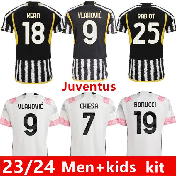 

23 24 soccer jerseys pogba bonucci vlahovic mckennie 2023 2024 pellegrini cr locatelli chiesa arthur cuadrado football shirt, Black;yellow