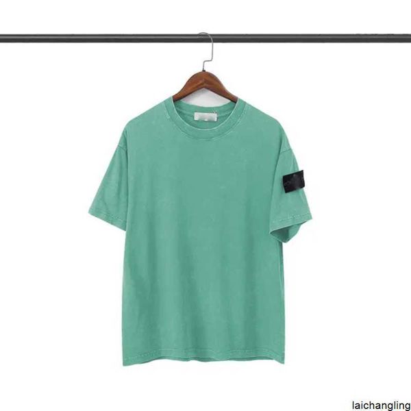 

2023 t shirt mens womens designer t-shirt stone printing island washed old vintage arm sleeve tshioi43vig, White;black