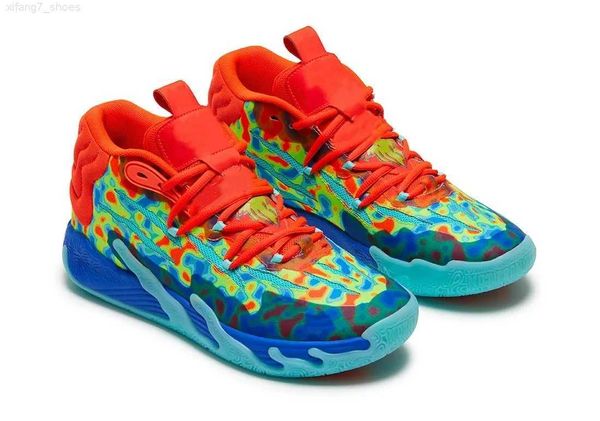 

mb3 guttermelo nft la france rick and morty men women basketball shoes with box 2023 lamelo ball kids sport shoe trainner sneakers size us4.