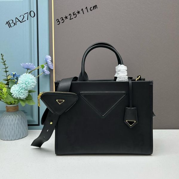 

tier quality 2pcs saffiano leather shoulder bag triangle purse crosshatch effect waxed finish re-nylon lining 100% cowskin luxury designers
