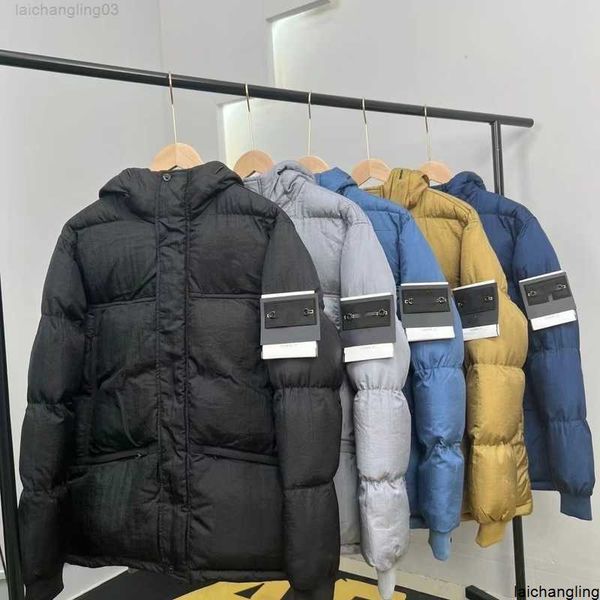

designers mens down jacket winter reflective cotton metal nylon waterproof warm thickened jackets coats stoneet6xv, Black