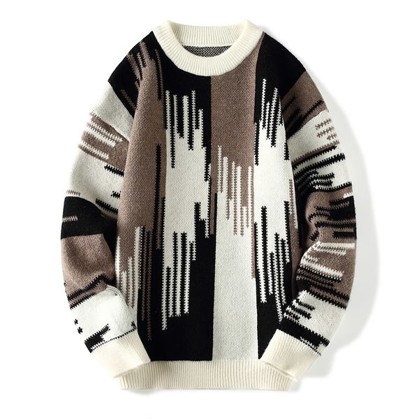 

men's sweaters men's soft warm fall winter cashmere sweater men handsome fashion knitted pullovers high end classic male sweaters, White;black