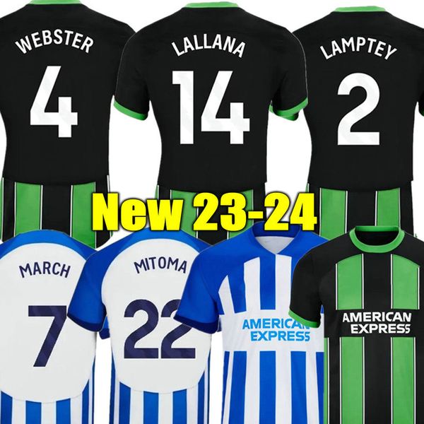 

mitoma 23 24 maupay bhafc soccer jerseys gross 2023 2024 veltman seagulls football shirt march alzate propper undav lamptey ferguson men kid, Black;yellow