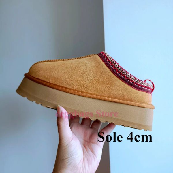 

australia platform tazz slippers disquette slipper women designer fashion winter indoor suede wool ladies home warm slip-on shoes sxt, Black