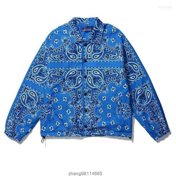 

men jacket hip hop oversized streetwear andana paisley print bomber jackets harajuku casual vintage windbreaker fashion coat men's, Black;brown