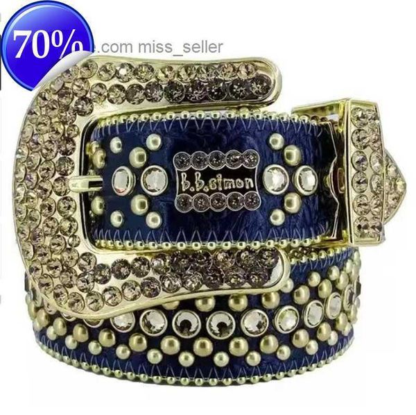 

22022 designer bb belt simon belts for men women shiny diamond belt black on black blue white multicolour with bling rhinestones as giftaaq, Blue;gray