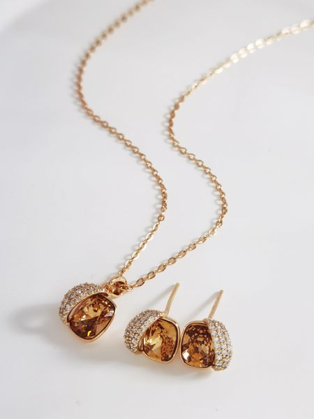 

ladies jewelry necklaces and earring set made with crystals from austria for girlfriend valentine's day gifts luxury jewellery, Silver