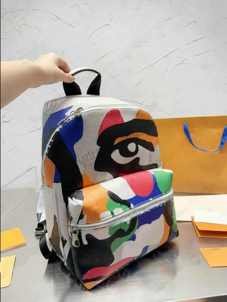 

explosive discovery backpack designer school bag men's backpack ladies graffiti school bag handbag one shoulder messenger backpack 5a q