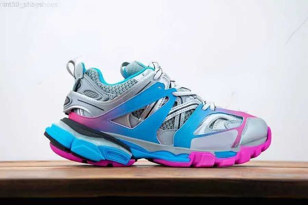 

5a men women casual shoes track 3 3.0 triple white black retro height up sneakers trainers shoes luxury brand designer tess.s. gomma nylon