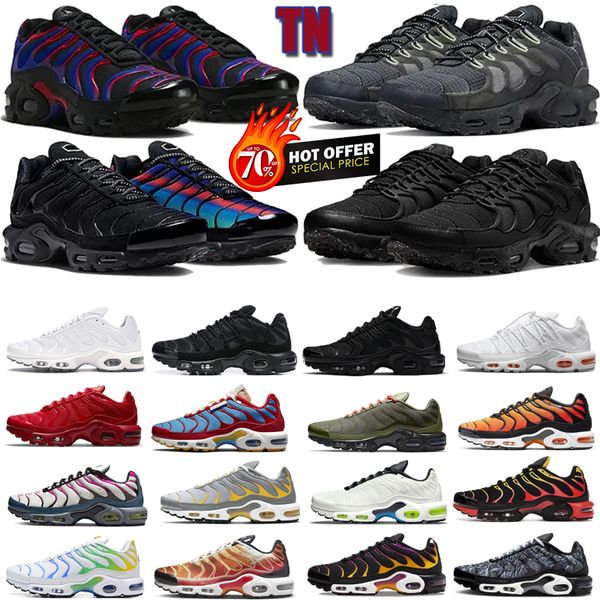 

new tn running shoes sneakers black knit monochrome fly game royal anthracite white p blue mens womens gym trainers 36-46 eur