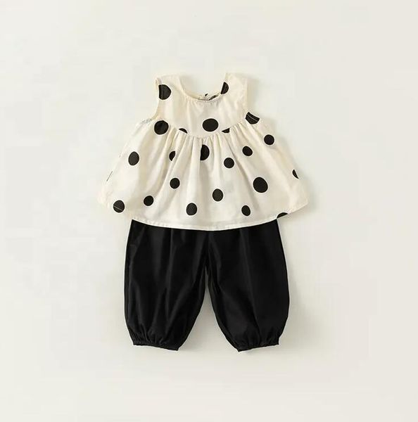 

wholesale great quality years sweet little girls clothing kids wear cotton fashion street tank turnip pants girl clothes set spring auturm s, White