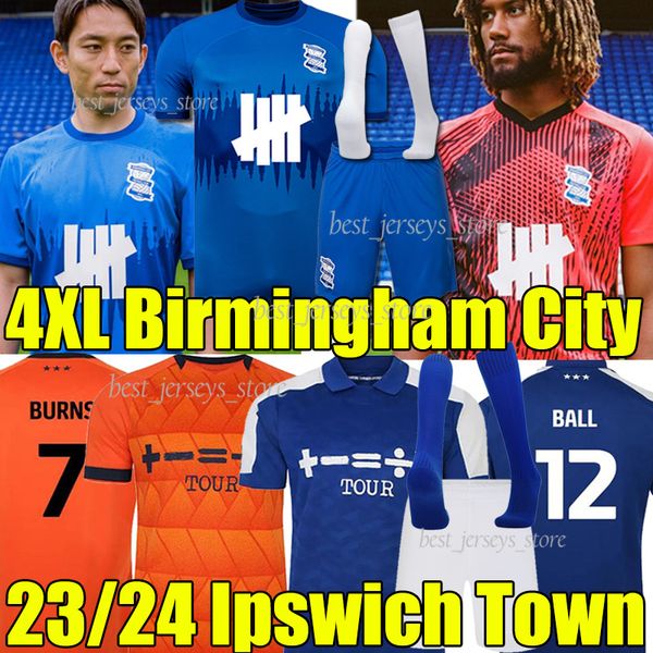 

4xl 23/24 birmingham soccer jerseys ipswich town city burns hirst burns broadhead luongo ball chaplin hogan miyoshi jutkiewicz roberts ander, Black;yellow