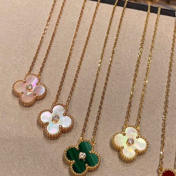 

designer necklace clover necklace women pendant sterling sier non tarnish collarbone chain valentine's day girlfriend gift, Silver