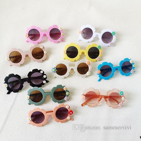 

sweet girls sunglasses kids colorful flowers applique sunglasses eyeglasses summer children beach travel sunblock z3685, Blue