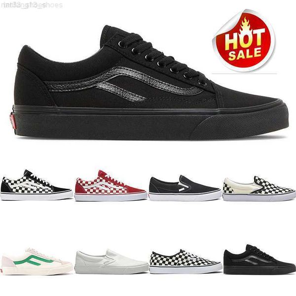 

2023 designers shoes old skool casual shoes canvas white slip mens designer shoes walking breathable fashion sneakers flat outdoor comfort, Black